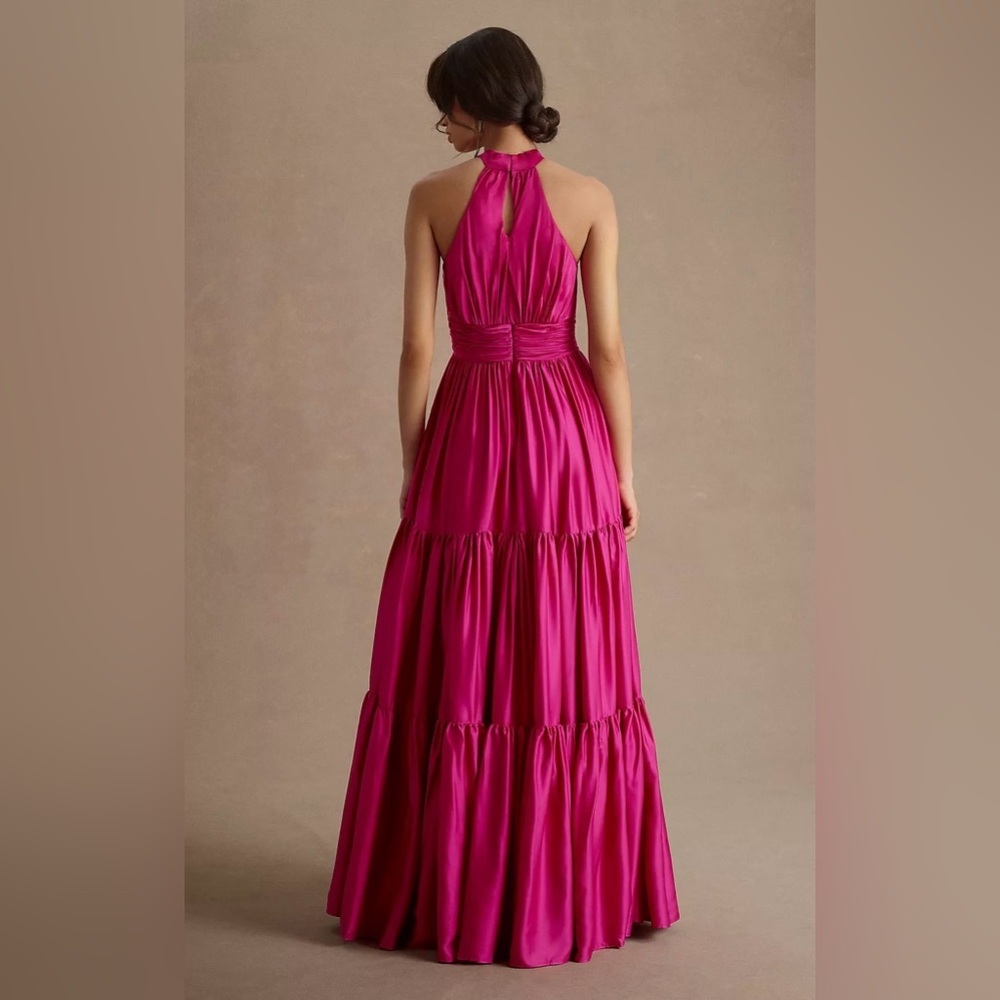 Mac Duggal Tiered Ruffle Halter Gown, NWT, size 4 - Picture 2 of 4